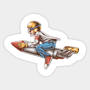 Oldman Rocket Sticker